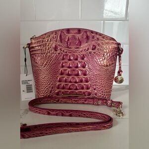 Brahmin  pink mini duxbury crossbody bag Melbourne genuine leather